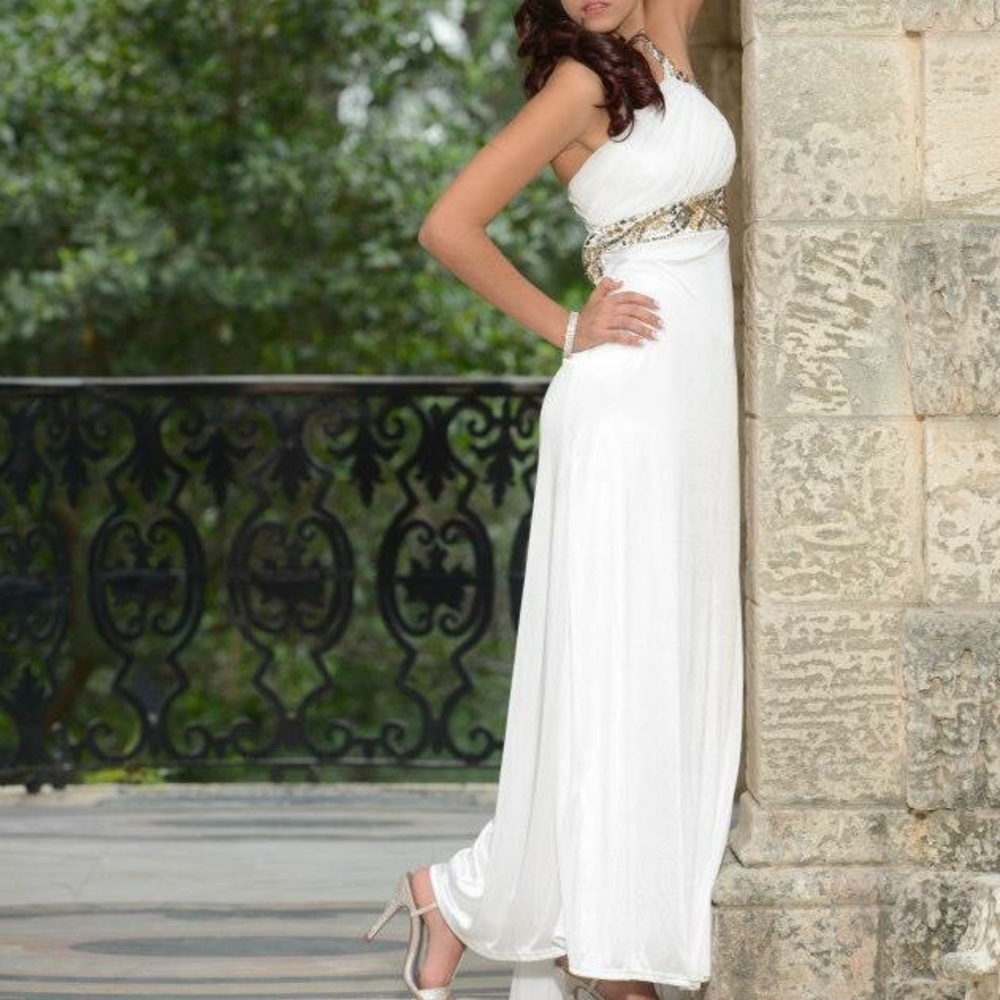 White Casual Long Dress